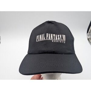 Final Fantasy VII Rebirth Black Trucker Hat Snapback Square Enix Promo Cap